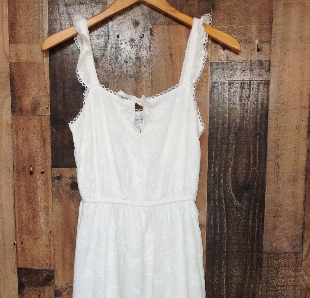 Cupcakes And Cashmere Revolve Avalon Dress Size XS embroidered Floral Midi - Picture 3 of 11